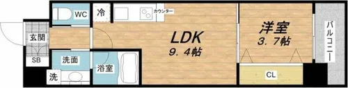 アーバネックス北久宝寺【10階】の間取り