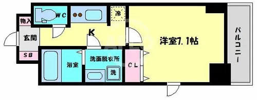 S-RESIDENCE Hommachi Marks【12階】の間取り