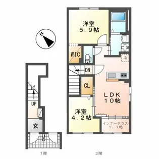 グランノアール青葉【2階】の間取り