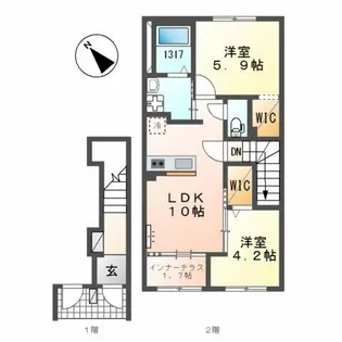 サクラテラス【2階】の間取り