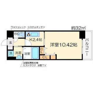 アーバネックス梅田東【6階】の間取り