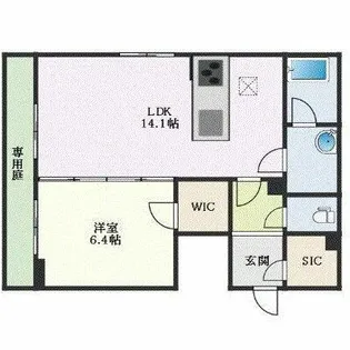 シャーメゾンSUE【1階】の間取り