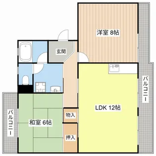 栗東ハイツB【305号室】の間取り