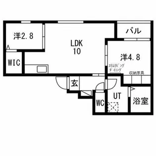 ilusion道徳【2階】の間取り