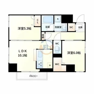 ダイワシティー新大阪【1階】の間取り