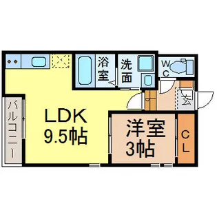 グランティック サンメゾン新瑞【1階】の間取り