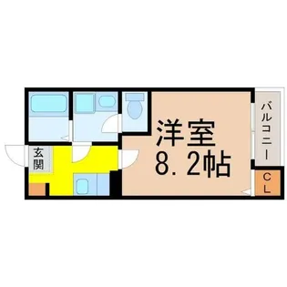 クレフラスト鶴里【2階】の間取り