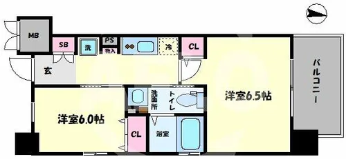 エステムプラザ梅田・中崎町Ⅲツインマークスノースレジデンス【7階】の間取り