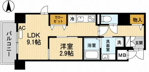 クラッシィ高槻【4階】の間取り