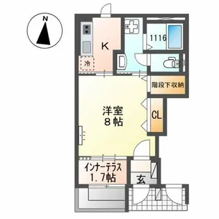 Ciel etoile (シエルエトワール)【1階】の間取り