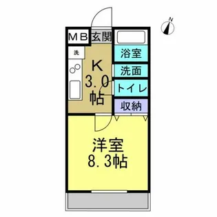 I-stage唐崎【102号室】の間取り