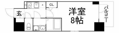 エスリード大阪グランフォート【6階】の間取り