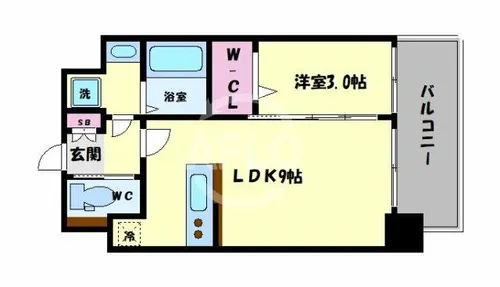 レオンコンフォート玉造【9階】の間取り