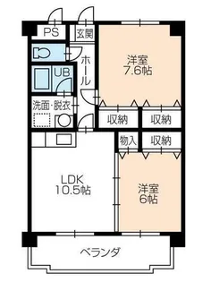 ウィンフィールド曙【2階】の間取り