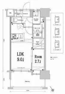 エンクレスト空港通り【8階】の間取り