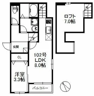 メゾン ド カラン【1階】の間取り