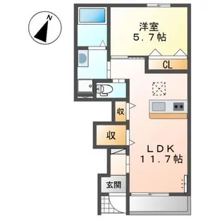フェリーチェII【1階】の間取り