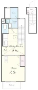 ミラパーク【201号室】の間取り