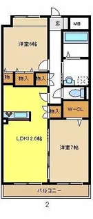 ヴァンドゥーズ【4階】の間取り