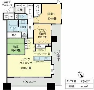 ベレーサ鶴舞公園【10階】の間取り