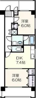 アトランティス川花【4階】の間取り