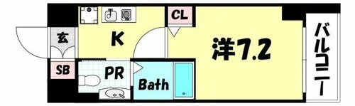 アロハ三宮【7階】の間取り