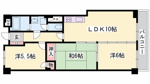 クラウンズビラ花影【4階】の間取り