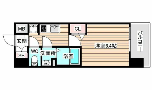 プレサンス塚本ミッドネクスト【5階】の間取り