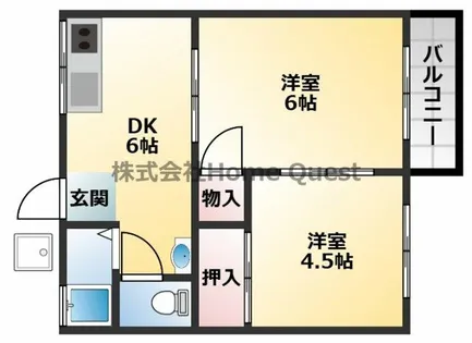 常盤ハイツ【2階】の間取り