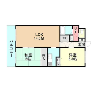 サンハイツ丸果【203号室】の間取り