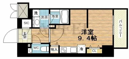 アーバス天満橋【12階】の間取り
