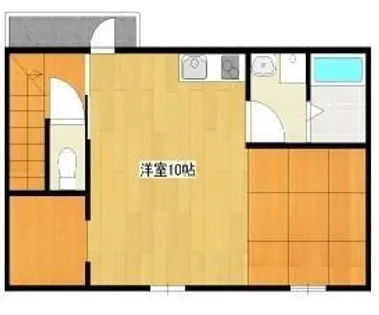 ミントハイツ【D号室】の間取り