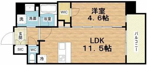 カーサレグラス福島野田【6階】の間取り