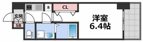S-RESIDENCE小阪azure【15階】の間取り