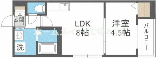 グランディオ鶴橋【1階】の間取り