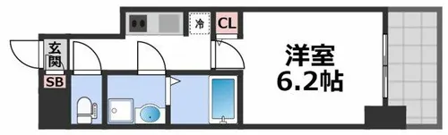 S-RESIDENCE小阪azure【15階】の間取り