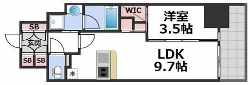 コンフォリア・リヴ北浜淡路町【3階】の間取り
