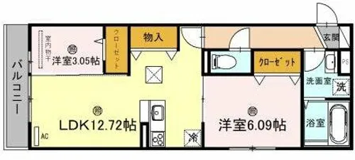 クレール林崎【2階】の間取り