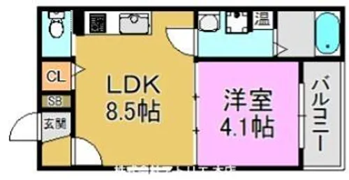 F asecia Rumina【1階】の間取り