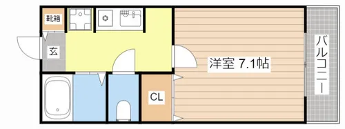 京町桜舘【205号室】の間取り
