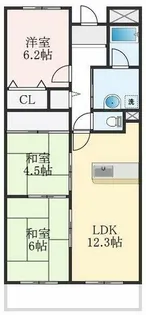 ルミエール西取石【1階】の間取り