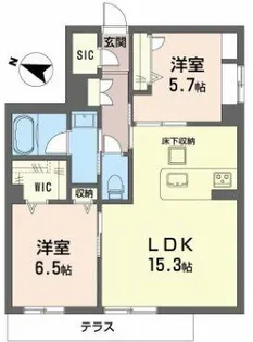 大阪府堺市中区東山【アパート】の間取り