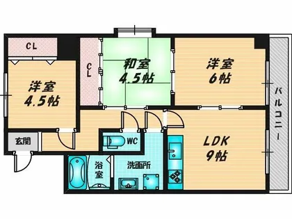 比枝コーポラス上町Ⅱ【4階】の間取り
