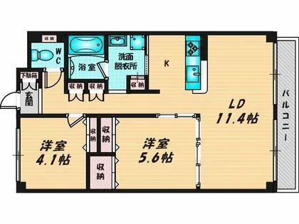 ローレルフラッツ【2階】の間取り