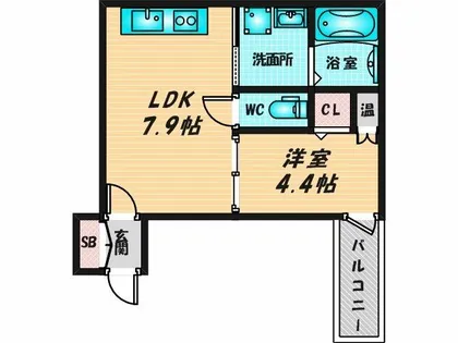 F asecia KOBE【1階】の間取り