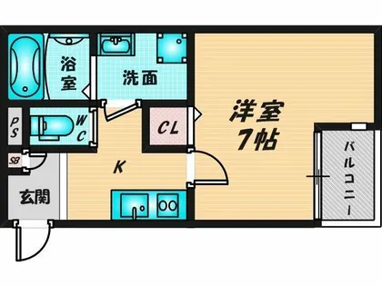 ノイヴェル長瀬【3階】の間取り