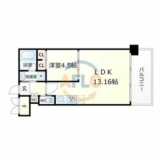 プレジオ森之宮【3階】の間取り