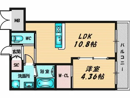 プレジオ荒本新町【11階】の間取り