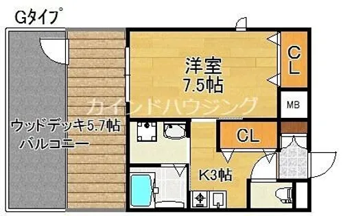 ラシーヌ御崎【8階】の間取り