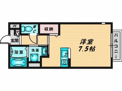 メゾンドゥ長瀬Ⅱ【1階】の間取り